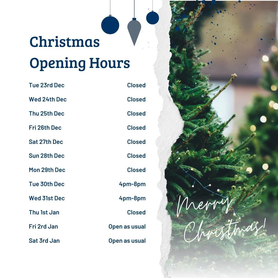 Our Christmas Opening Hours🎄

We&rsquo;ve decided to give the shop and its staff a nice long break over Christmas to enjoy it with their families, it&rsquo;s been a fantastic first 3 months and the team has worked incredibly hard to get us here!

Wi