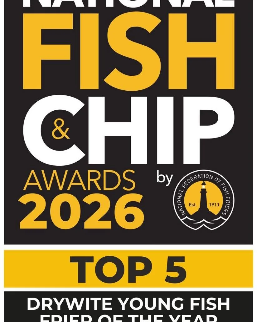 What a great start to the year! 💙 

Kieran has officially made it into the National Fish and Chip Awards Final, for the Top 5 Drywite Young Fish Fryer of the Year! 🎉🐟

The Winner will be announced in London on the 25th of February at the awards! 
