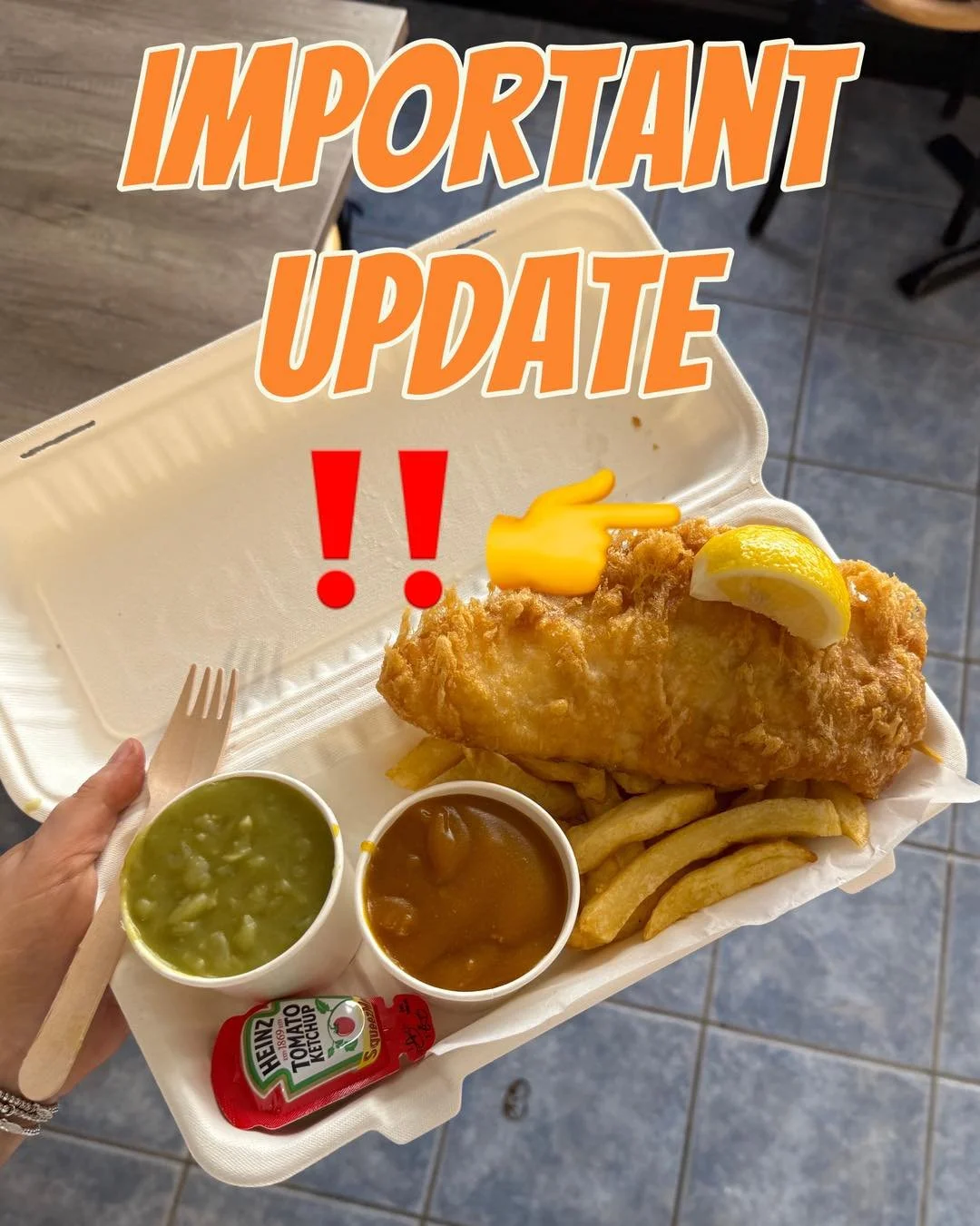 Important Update 🚨‼️

Good Friday is the busiest day of the year for most chip shops, we want to celebrate our first by offering early bird pre-orders a 10% discount 🐥🐣

All you have to do is place your Online Order between 8pm Thursday 2nd and 11