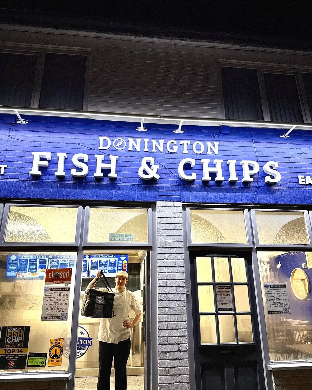 We&rsquo;ve got power back and will still be open tonight until 8pm if you haven&rsquo;t got your dinner sorted yet! 💙

#doningtonfishandchips #open #sunday