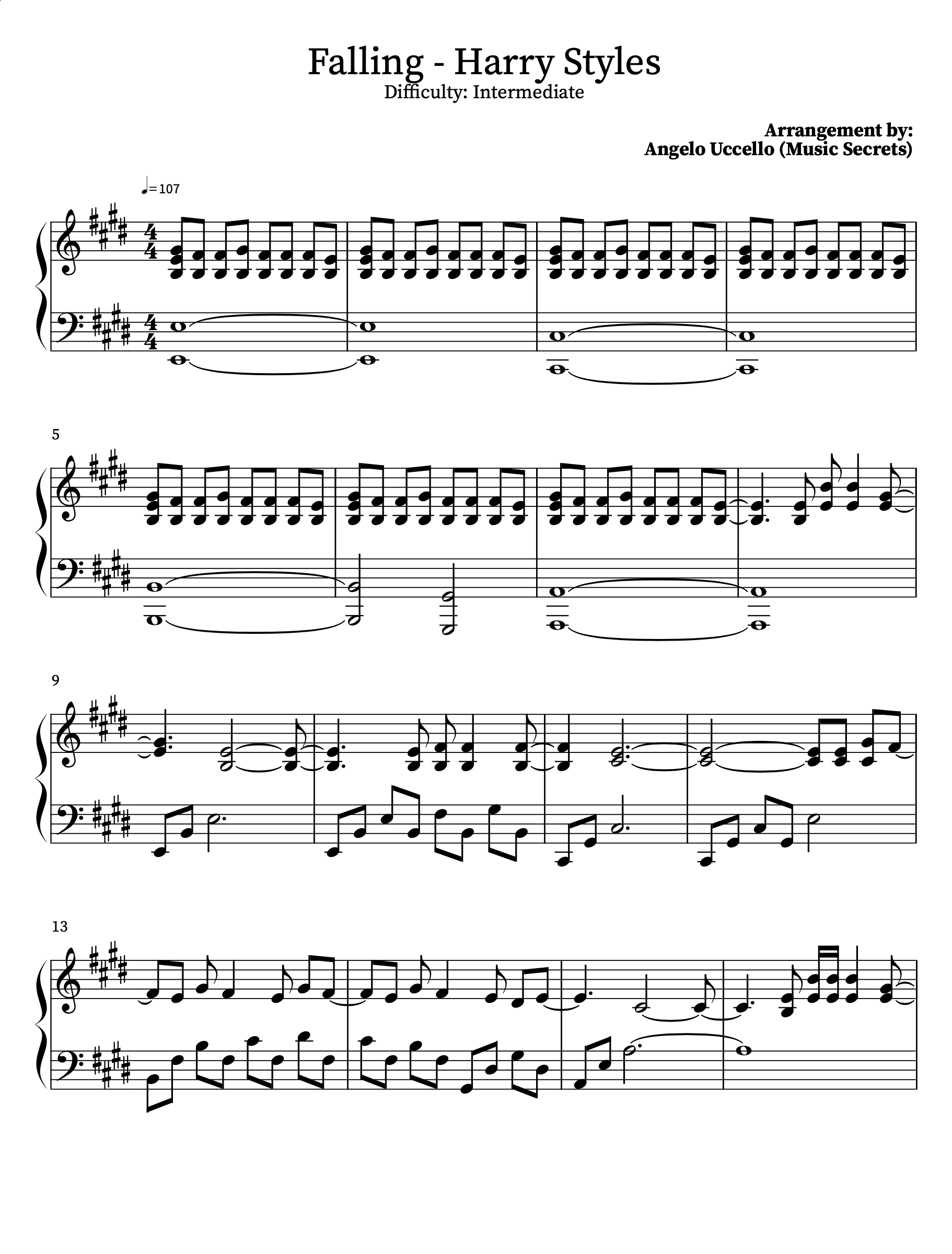 Falling - Intermediate Version — Music Secrets