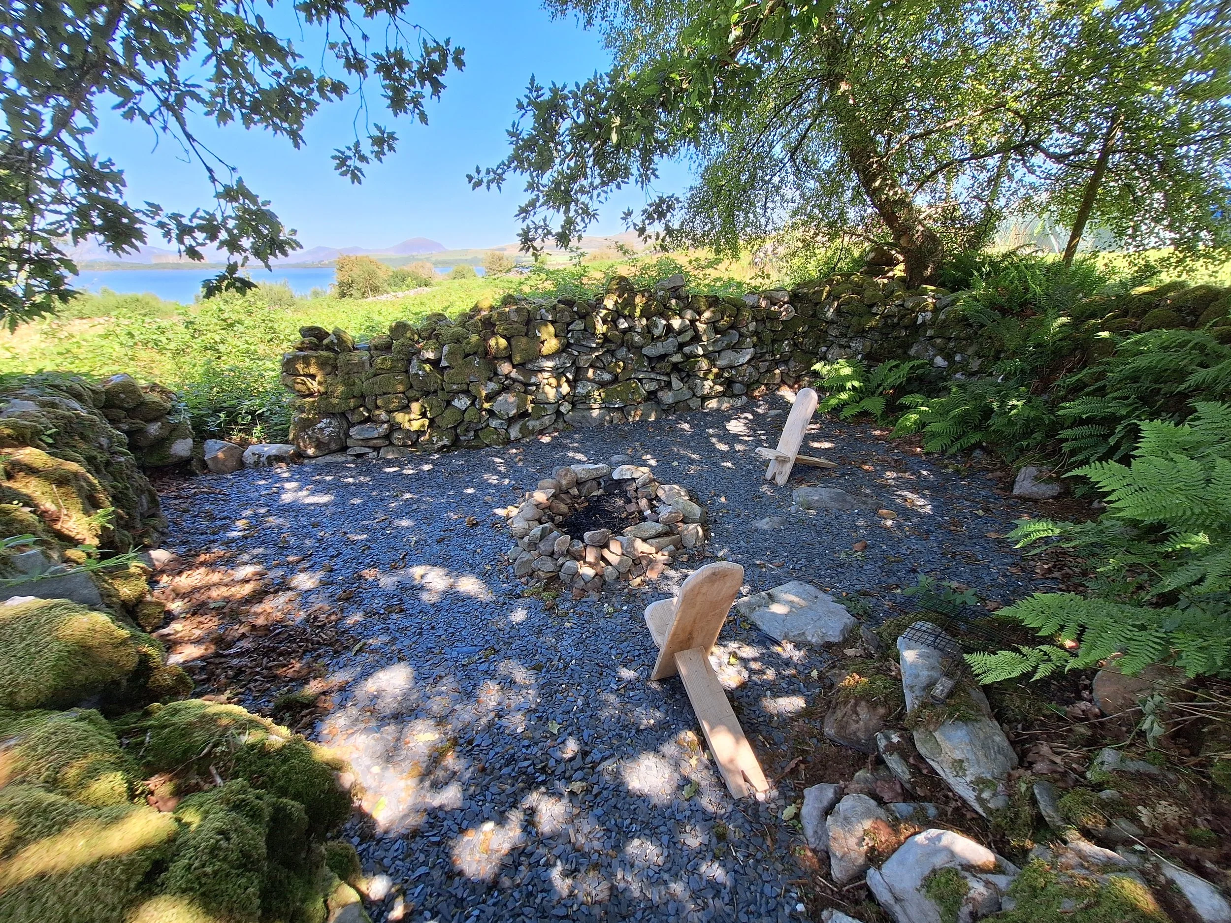 communal fire pit area