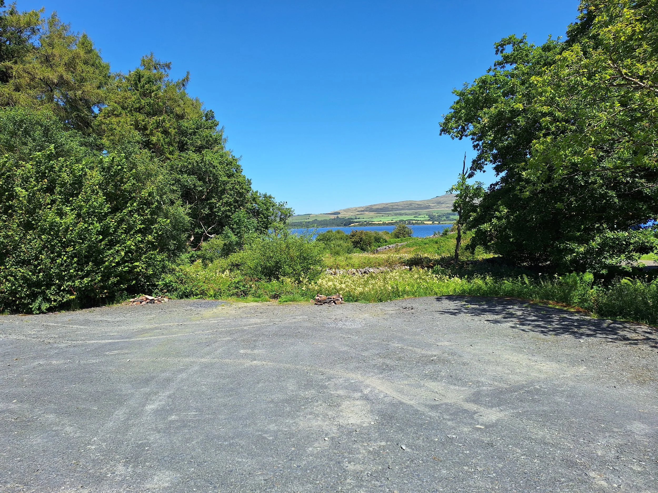 parking area with firepits for campervans