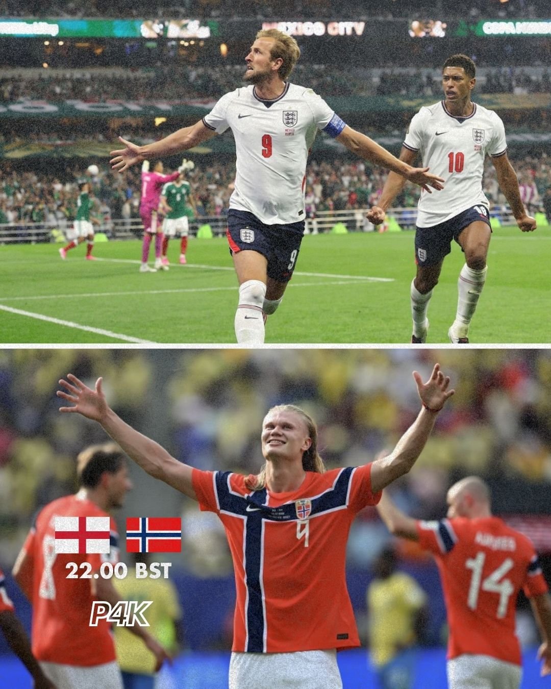 Arguably the two best strikers in the world right now face off against each other...

England vs Norway. Let&rsquo;s get it done. 💪