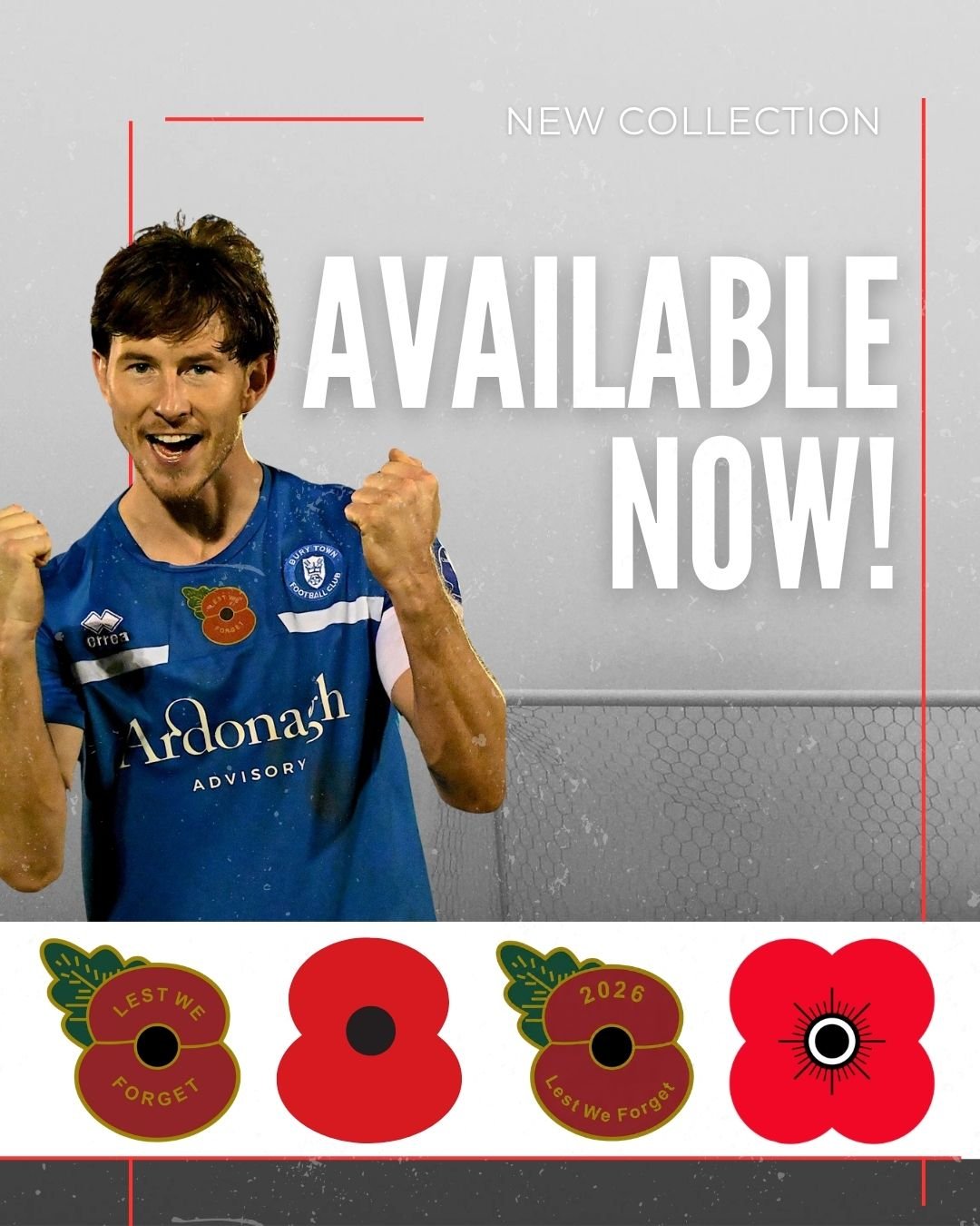 Remember. Reflect. Respect.

Our 2026 poppy collection is now available. Pick the style that means the most to you and wear it with pride.