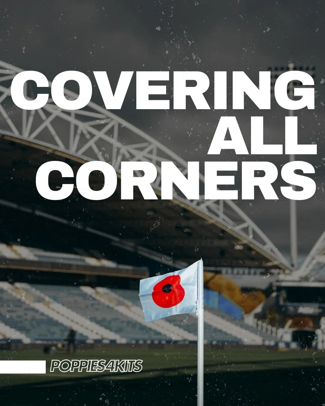Cover all four corners. Support those who served.

Our Poppy Corner Flags are a simple way for clubs to mark Remembrance while helping raise funds for the Royal British Legion.

Every set purchased supports the RBL&rsquo;s vital work with the Armed F