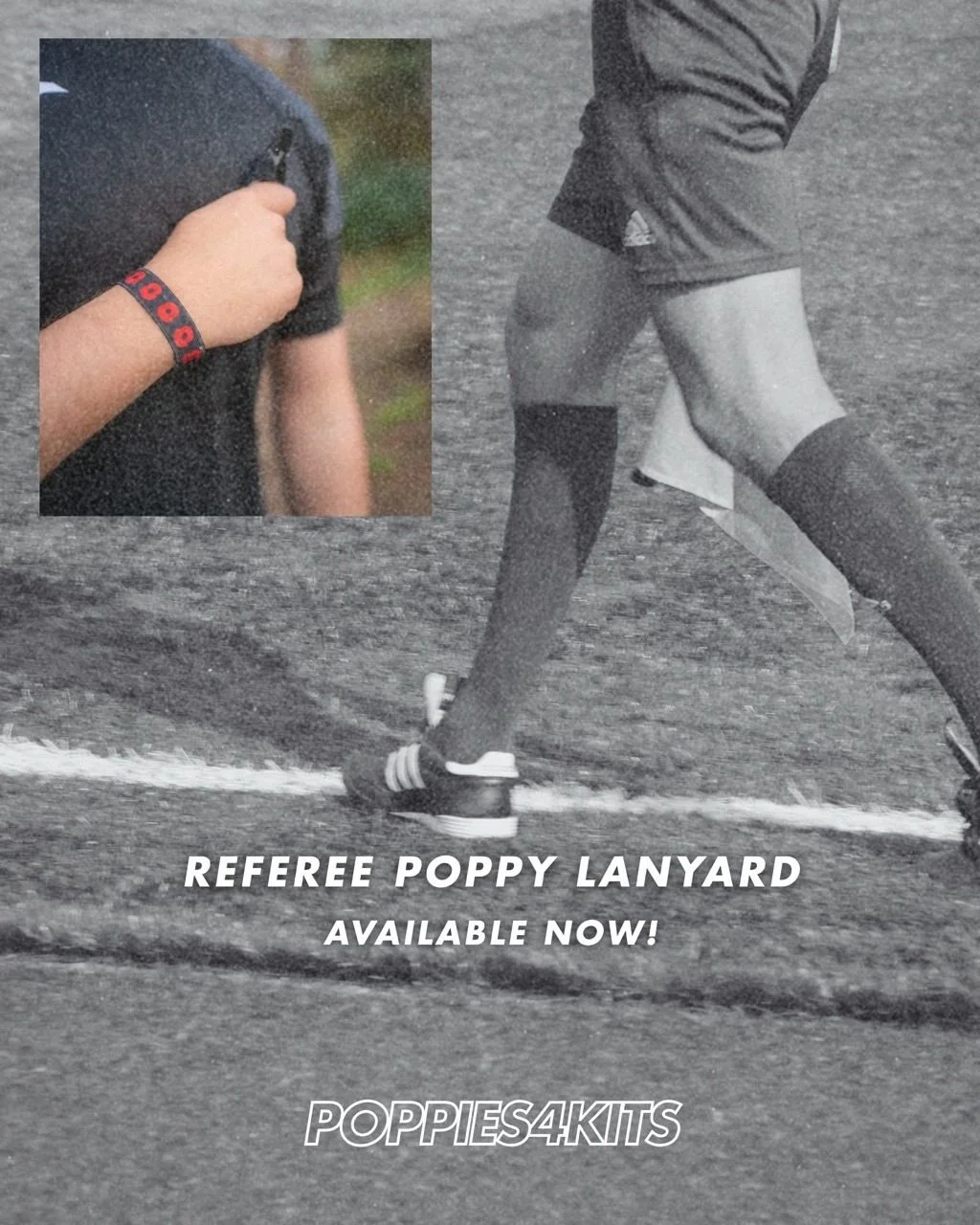 Every match has an official. Every official can wear a poppy.

Our Poppy Referee Lanyards are available now, helping raise funds for the Royal British Legion.

Because Remembrance belongs at every level of the game. 

www.poppies4kits.co.uk