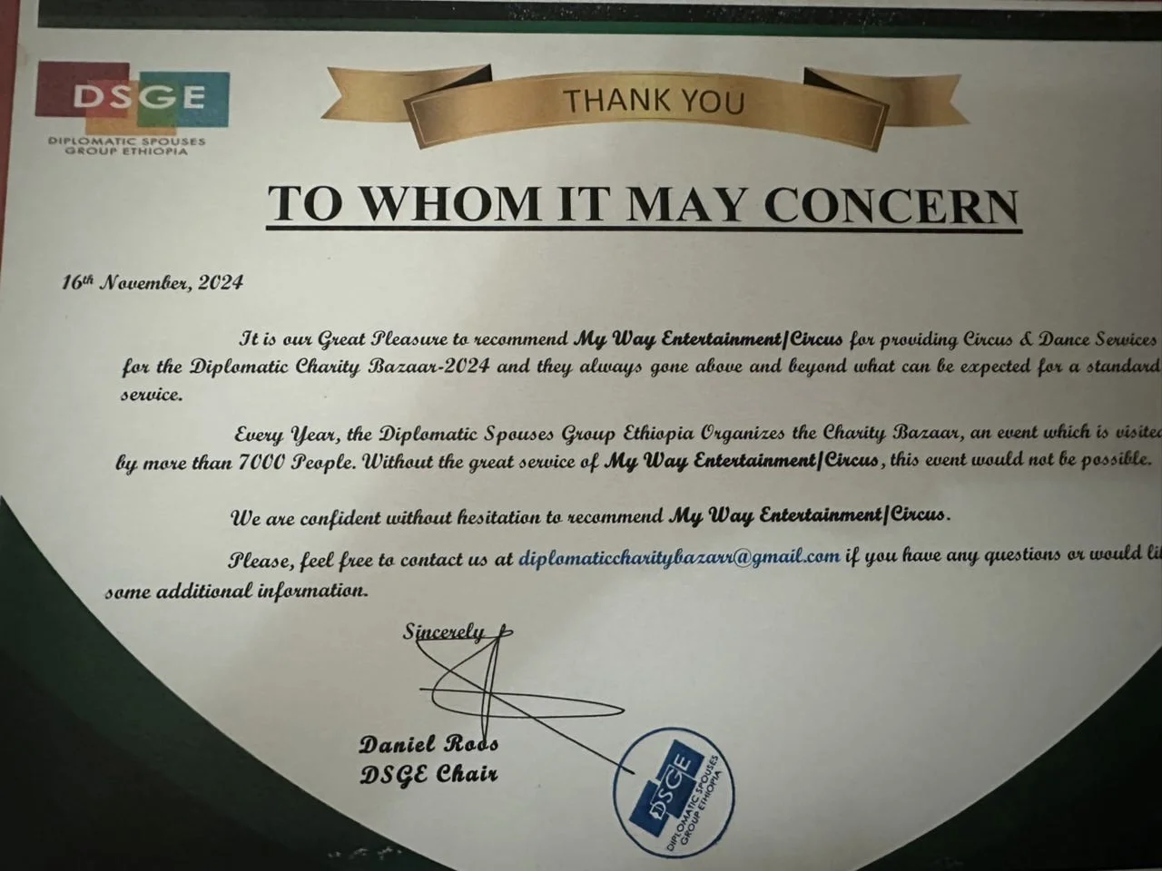 MY WAY ENTERTAINMENT – CORPORATE OVERVIEW & STRATEGIC DOCUMENT

Date: April 2026
Status: Active Operational & Creative Entity
Headquarters: Addis Ababa, Ethiopia & Berlin, Germany

1. ORGANIZATIONAL STRUCTURE

My Way Entertainment serves as the offic