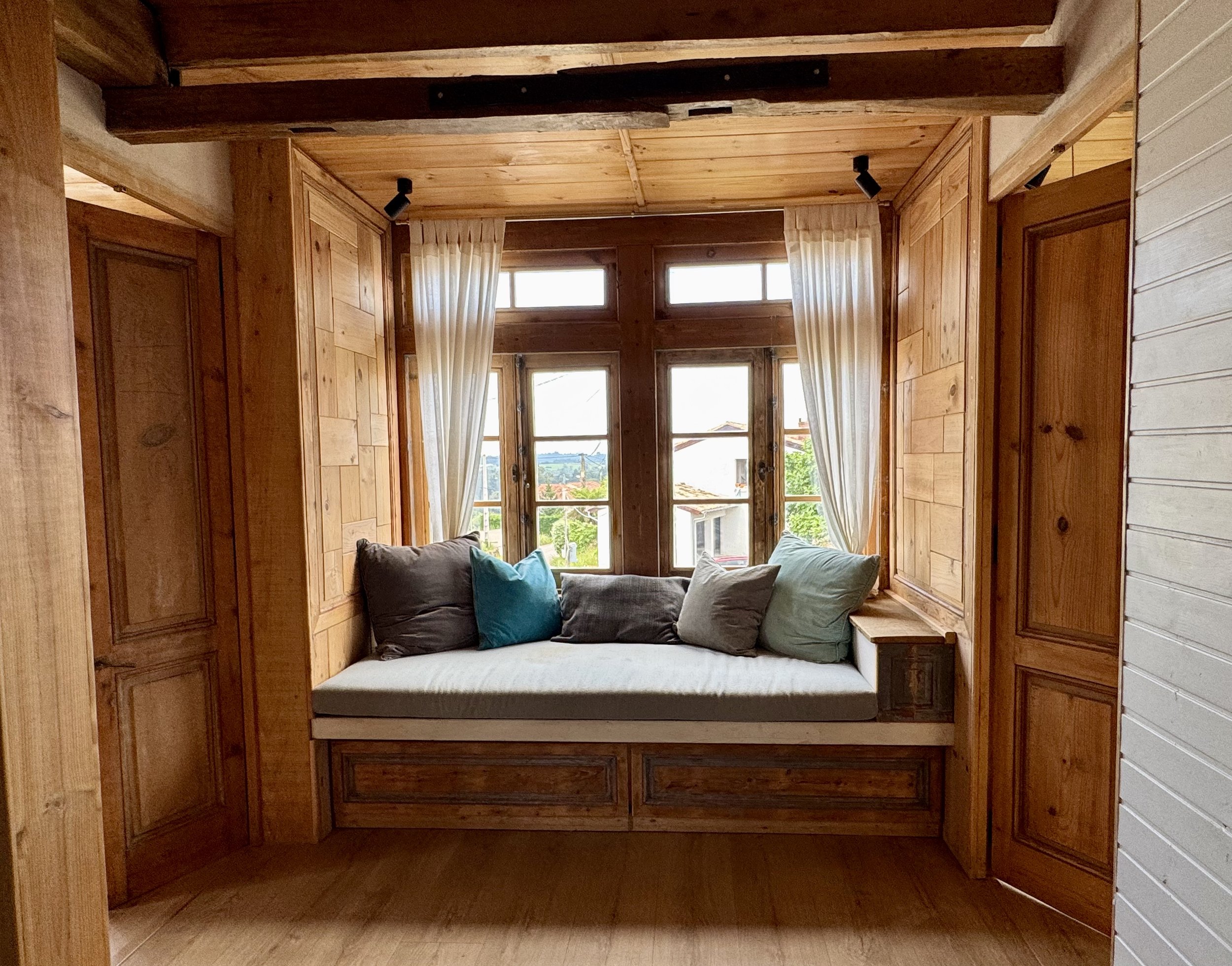 Original Galería Loveseat with Repurposed Contraventanas