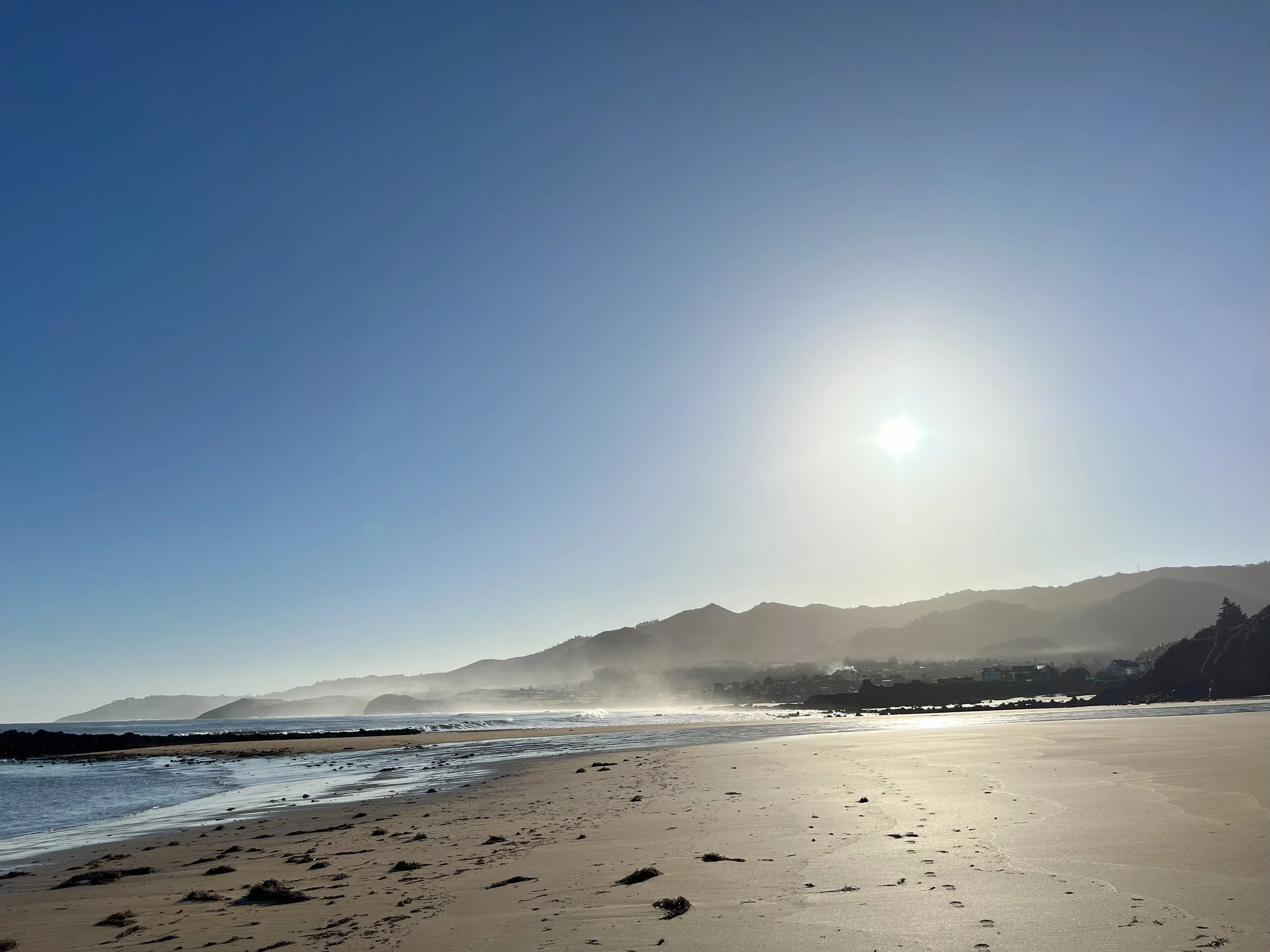 Playa La Isla beach early morning when there is no one there