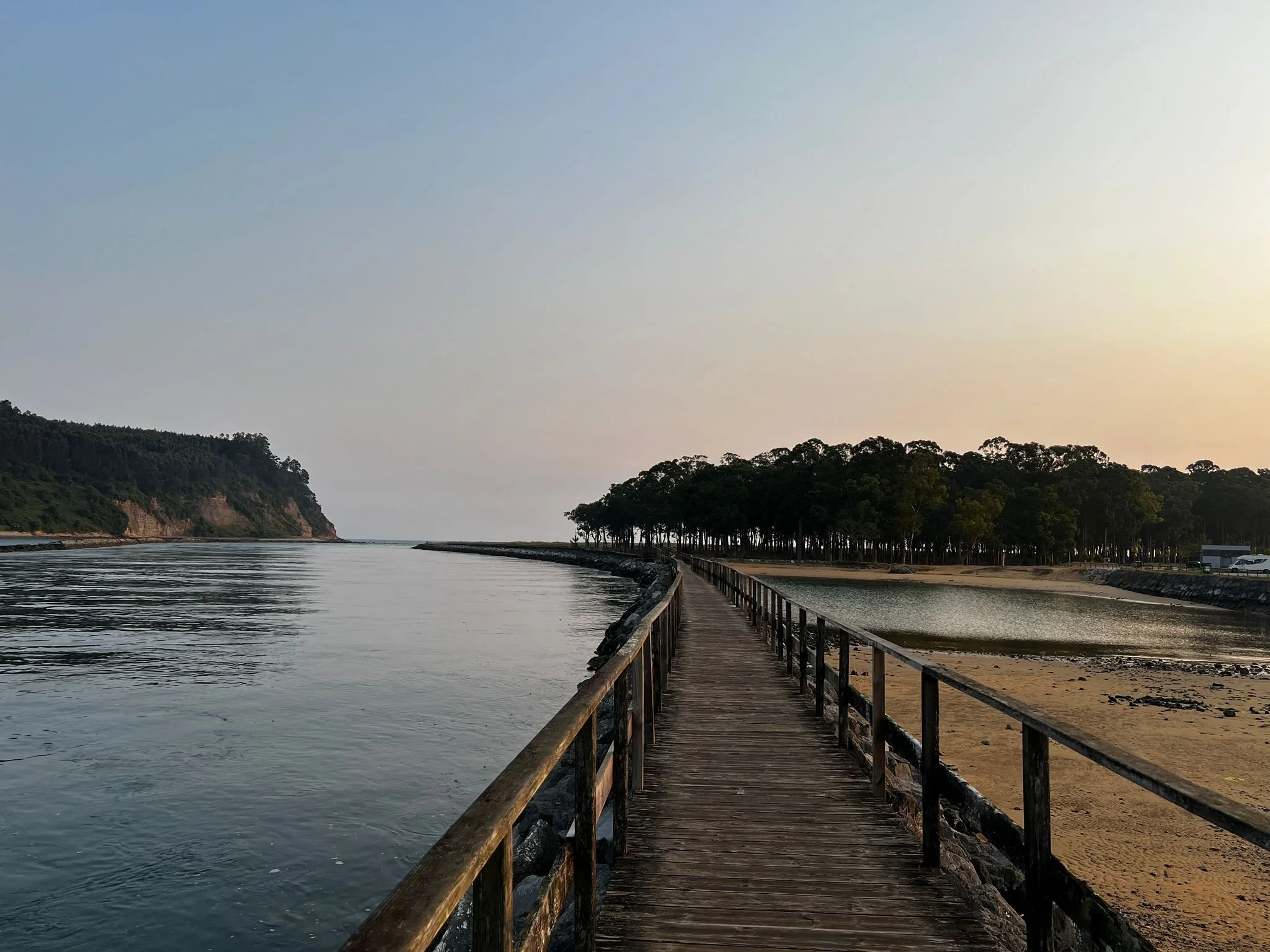 Photo from the Villaviciosa estuary looking towards Rodiles surf beach