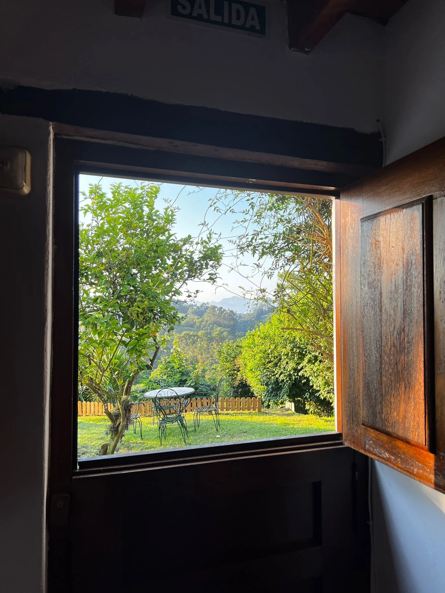 View from the door of Flor de Agua
