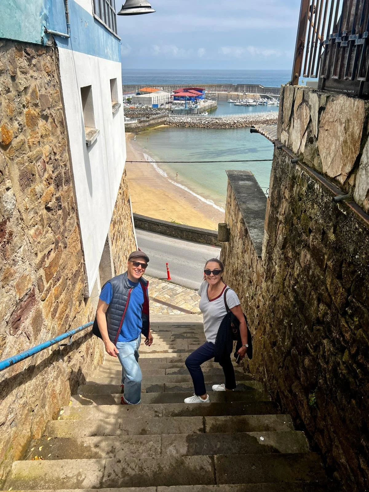 Lastres Marina with friends