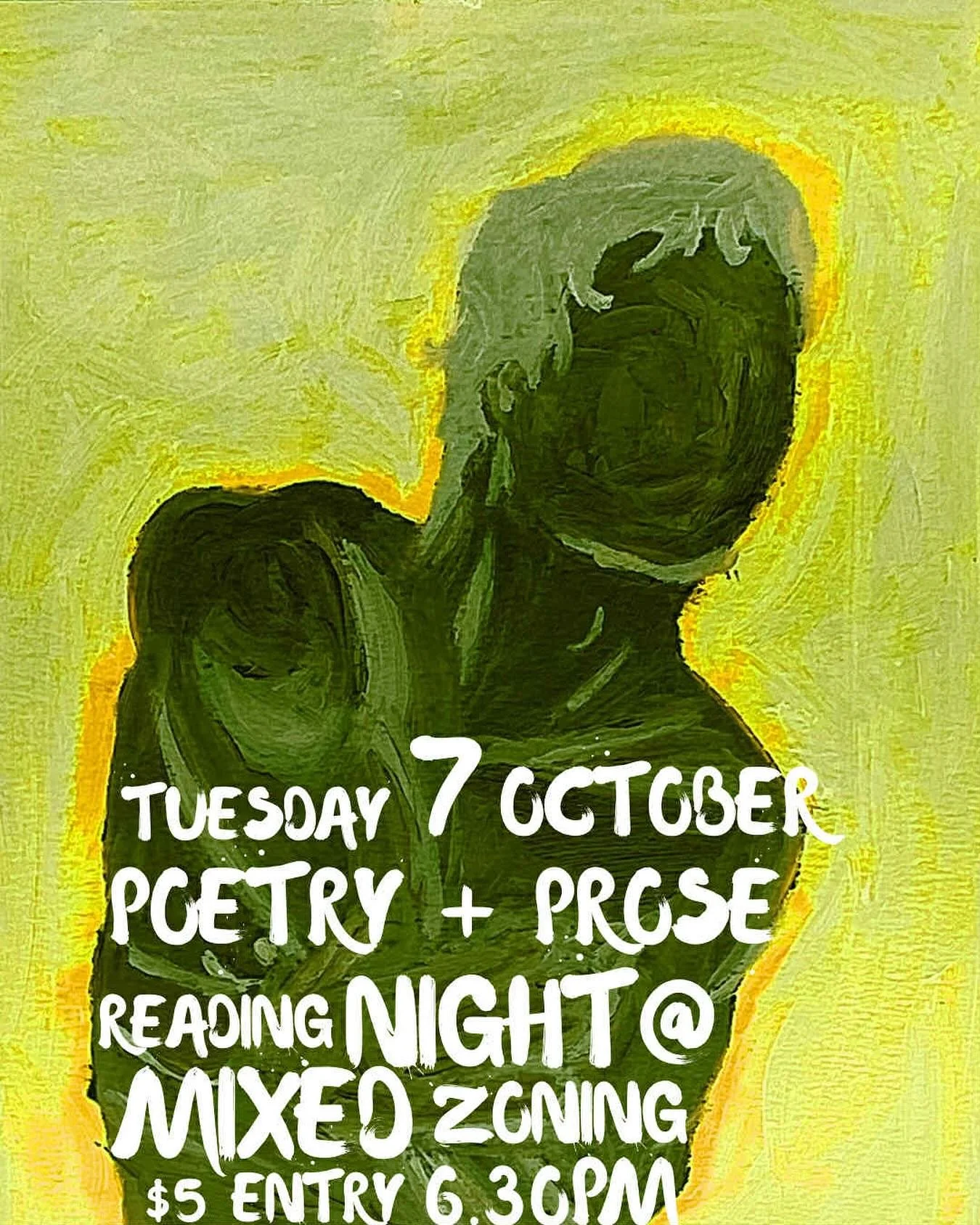 Come along to MZ&rsquo;s October instalment of Poetry and Prose Night! 

Whether you&rsquo;re a seasoned writer or are only just beginning to dabble in the world of words, join us for an evening of judgement-free sharing and relaxed listening. 

6:30