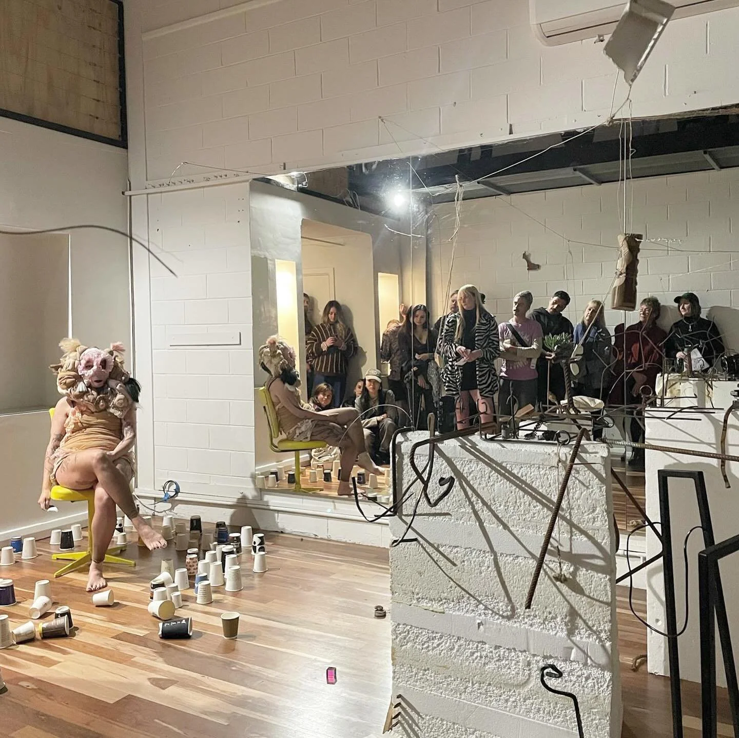 Thanks so much to everyone who helped us celebrate the opening of POLYSTYRENE FLESH OFFICE last night and to all the artists who performed and installed some humorous, unsettling and deeply engaging work. 

If you didn&rsquo;t get a chance to stop by