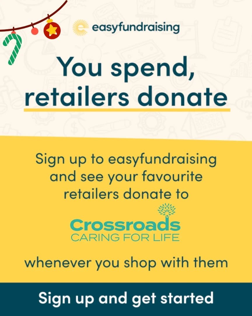 Got an e-gift voucher this Christmas? Make it go further by raising FREE donations for unpaid carers. 🎁 That's right - you don't spend an extra penny!

Use your vouchers to shop online through @easyfundraising and big brands will donate to Crossroad