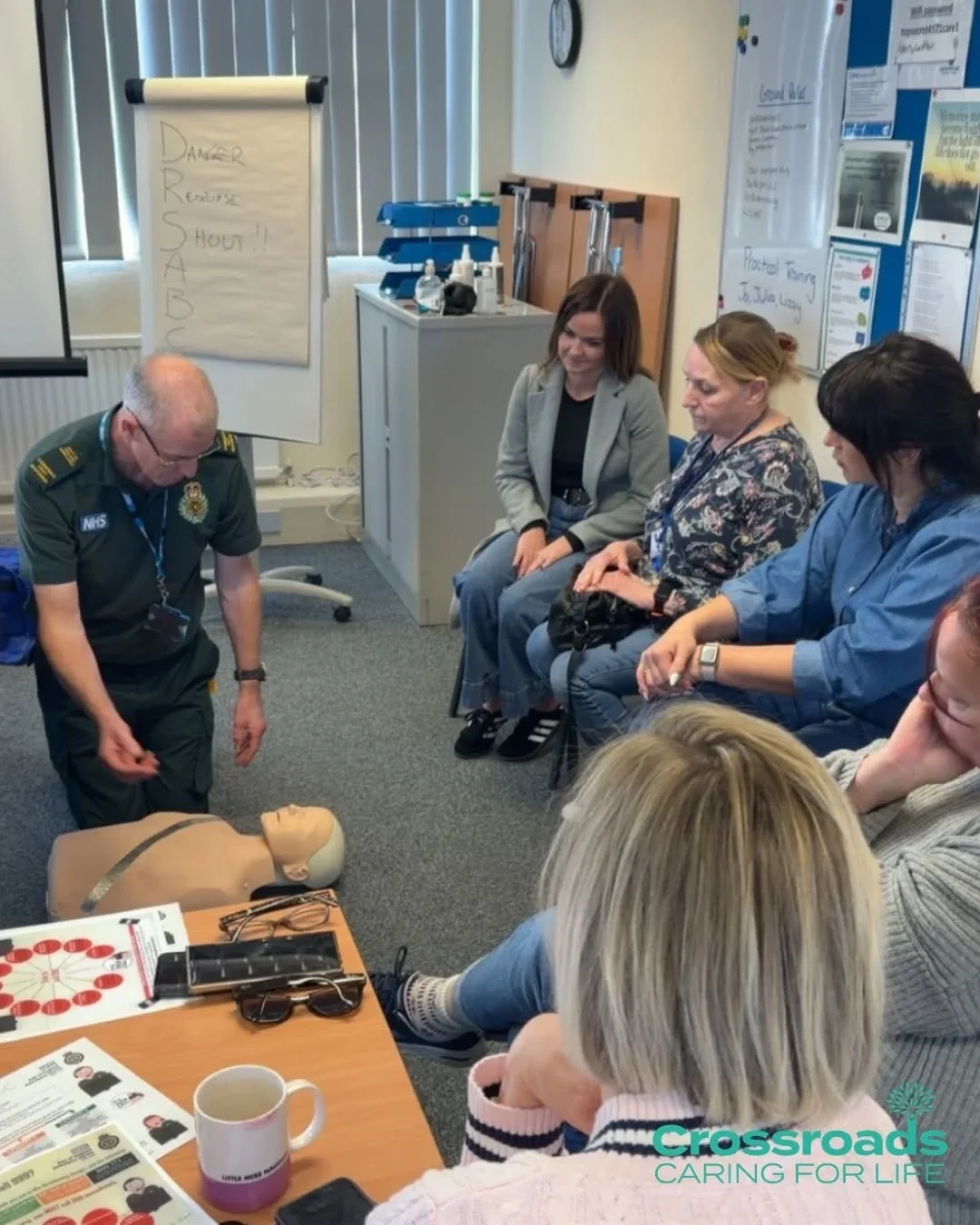 John from Henlow &amp; Villages Community First Responder Team recently delivered a brilliant training session at our Hitchin office - what a fab opportunity for new members of the team to get involved! John provided our Support Workers with vital, h