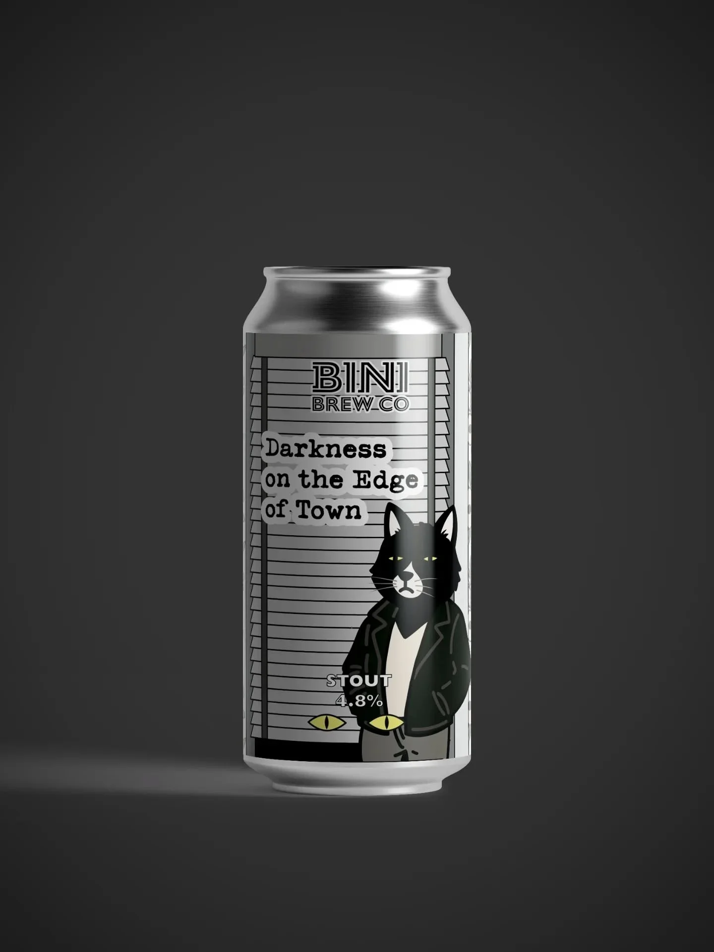 Brand New @binibrew Beer means a Brand New Can Design. 

Meet 'Darkness on the Edge of Town' our brand new stout with artwork based on The Boss' song with the same name. 

As always, I had a lot of fun with this one. Also available on Cask and Keg as