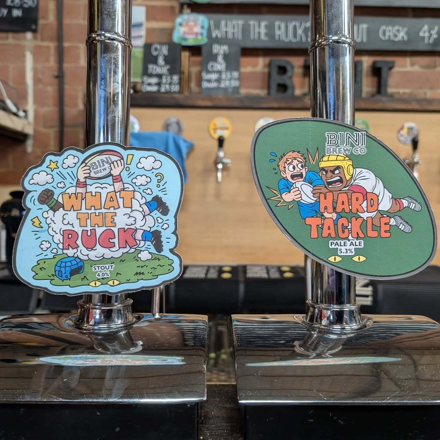 A couple of Six Nation inspired beers I've designed. Head on down to @bini_taproom to try them out 🍺