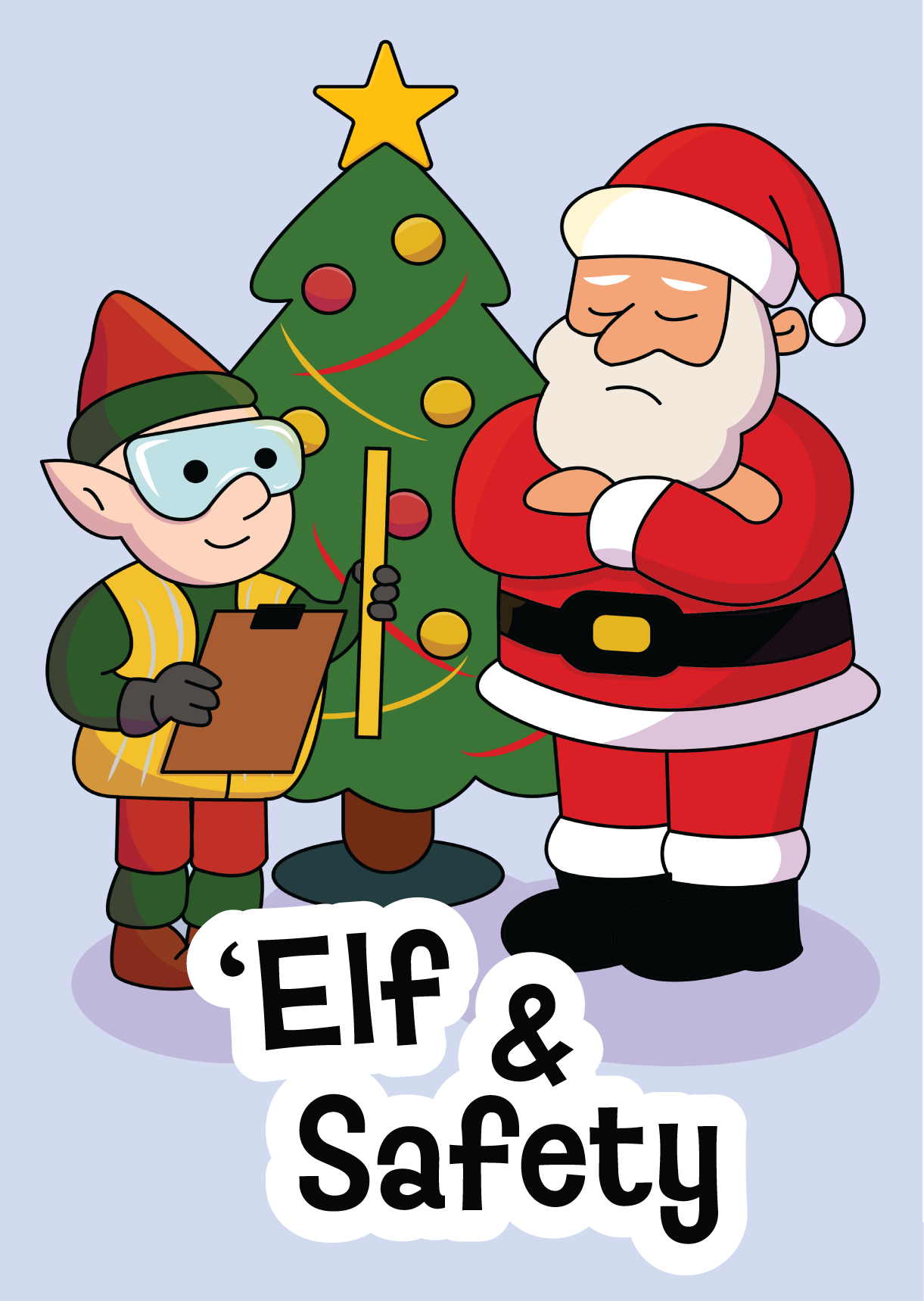 ‘Elf & Safety’ Christmas Card (Set of 2)