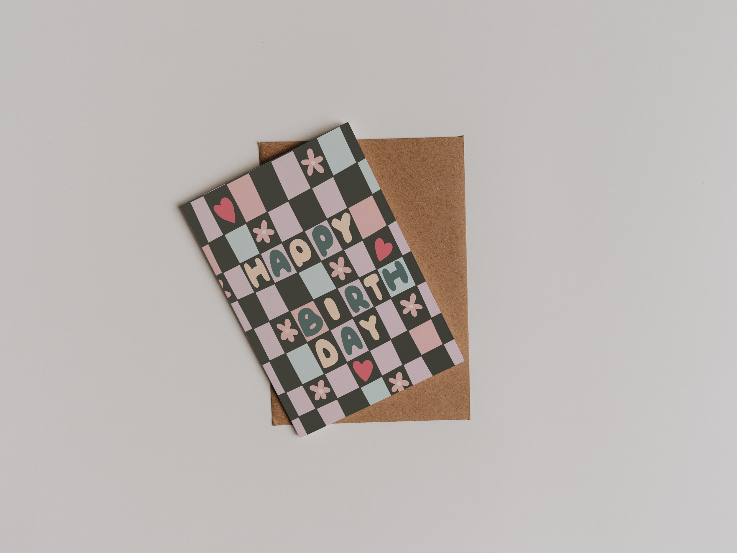 Chequered Birthday Card