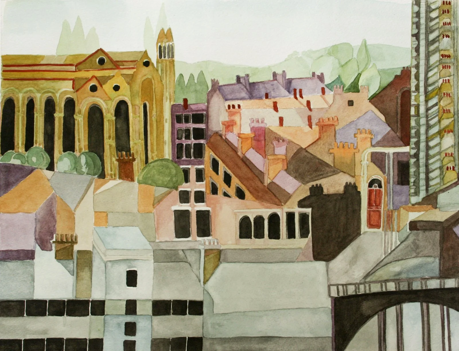 View of Gospel Oak with All Hallows Church in a distance