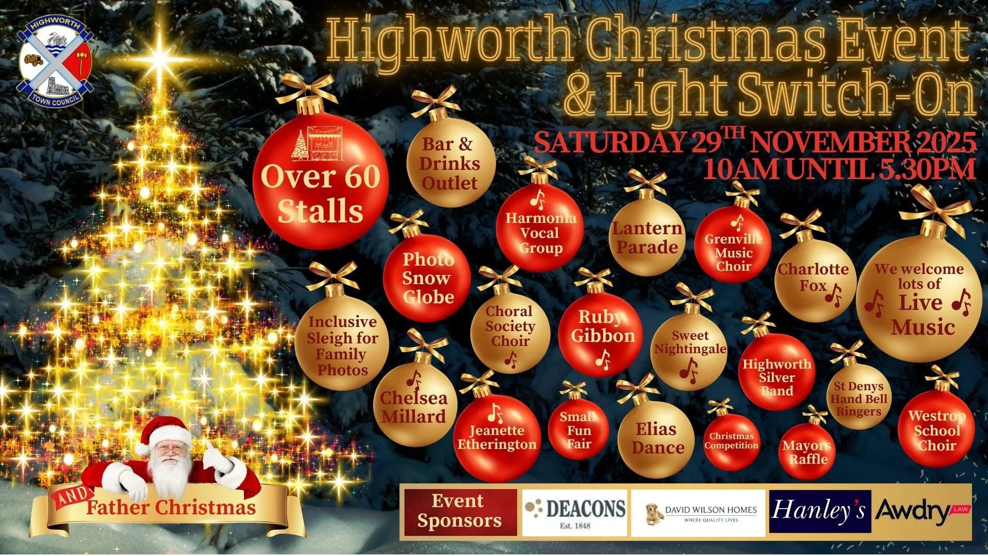 Highworth Christmas event and light switch on