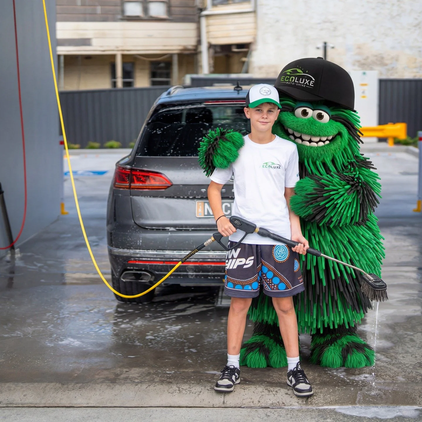 My mate Joey... Look the Directors really wanted me in our recent box office film on how to use the self-serves but I said..

 'like, you know, I am the face of this business... lets give Joey a crack.. and he was amazing... nailed it!

He wanted a p