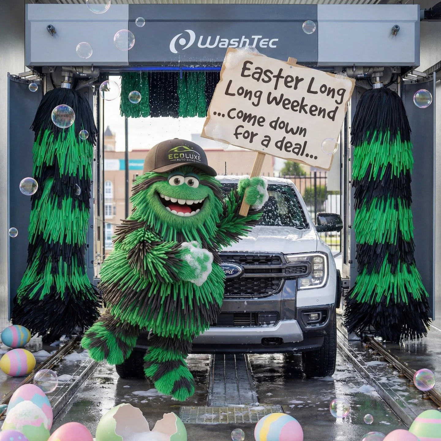 Relax this Easter &mdash; we&rsquo;ve got your car covered.

This long weekend, enjoy more downtime for less with Ecoluxe in Maitland.

Easter Special:
Buy one Signature Soft-Touch Wash and get your next wash 50% OFF.

Less time cleaning. More time r