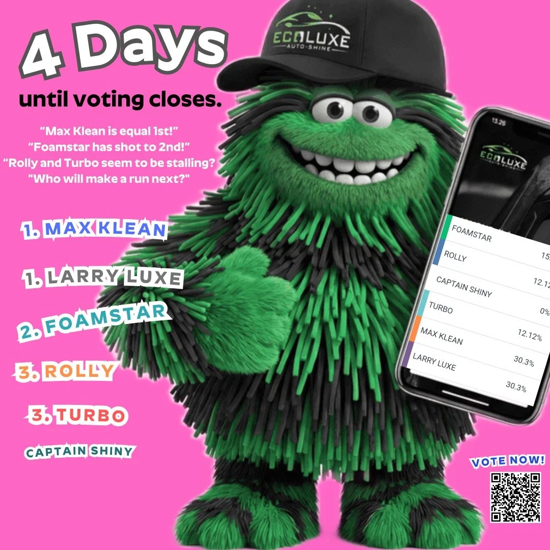 4 Days to go&hellip; and the leaderboard has SHAKEN UP again.

The race for Head of Shine Operations is getting seriously competitive.

Here&rsquo;s how the teams are sitting after the latest jump in votes:

💜 Larry Luxe &mdash; 30% 
🫧 Max Klean &m