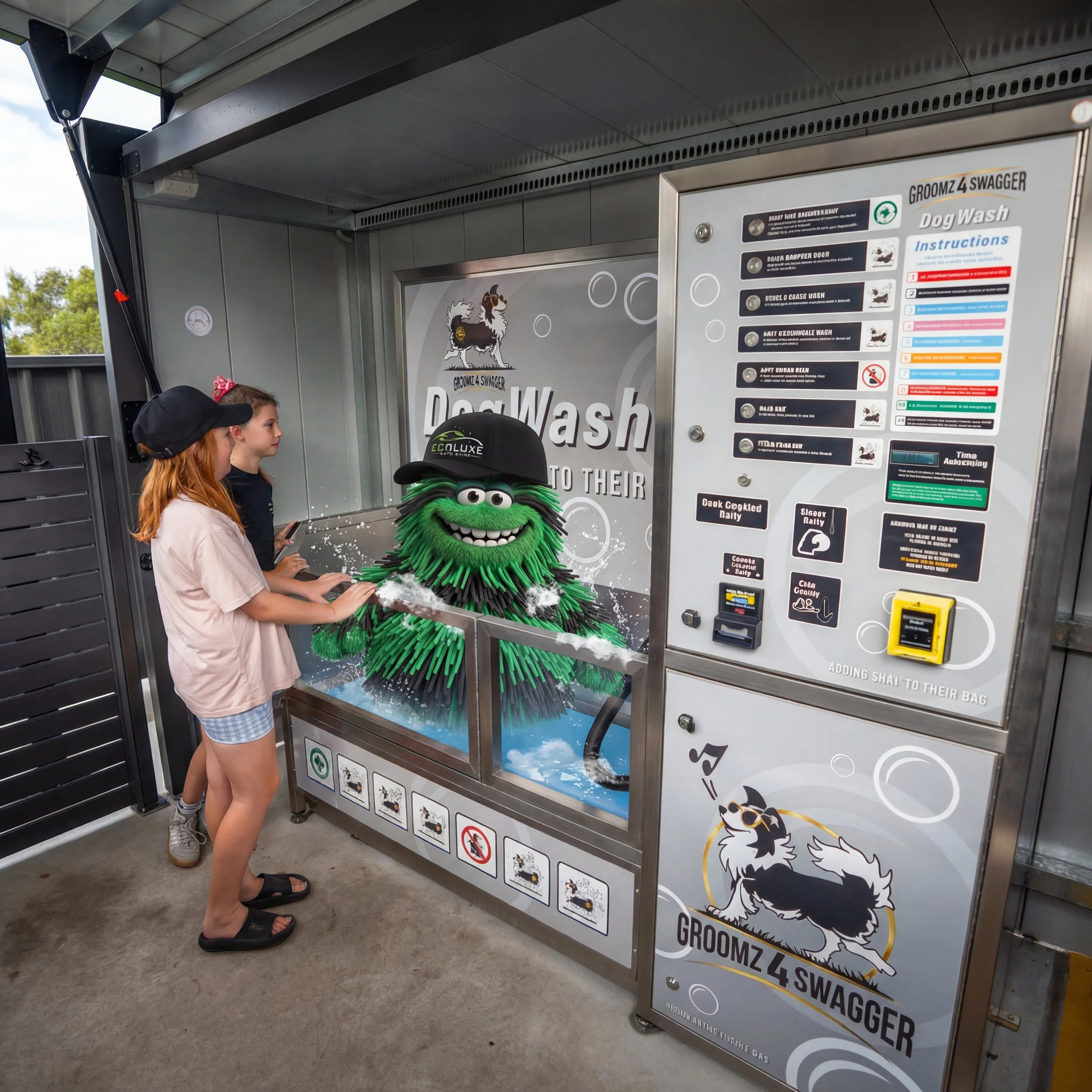 ECOLUXE MAITLAND &mdash; CAR &amp; DOGWASH ON HIGH STREET 

(next to the Athletics Track).

Undercover Dogwash &bull; Easy Access &bull; Free Dog Cologne

Yep for those that know me by now... I know, why am I in a dogwash you ask...?

Don't worry... 