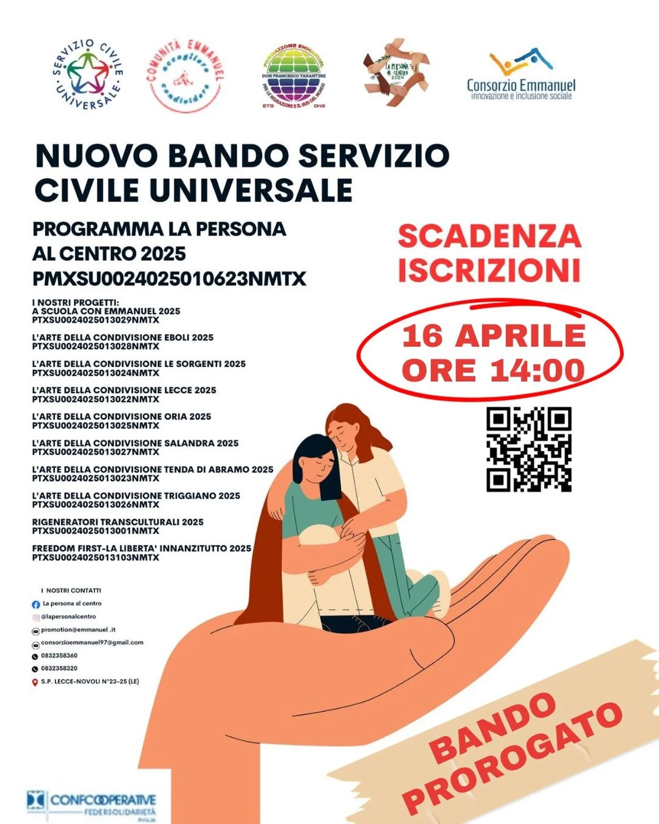 Bando 2025 per la selezione di operatori volontari da impiegare in progetti di Servizio civile universale