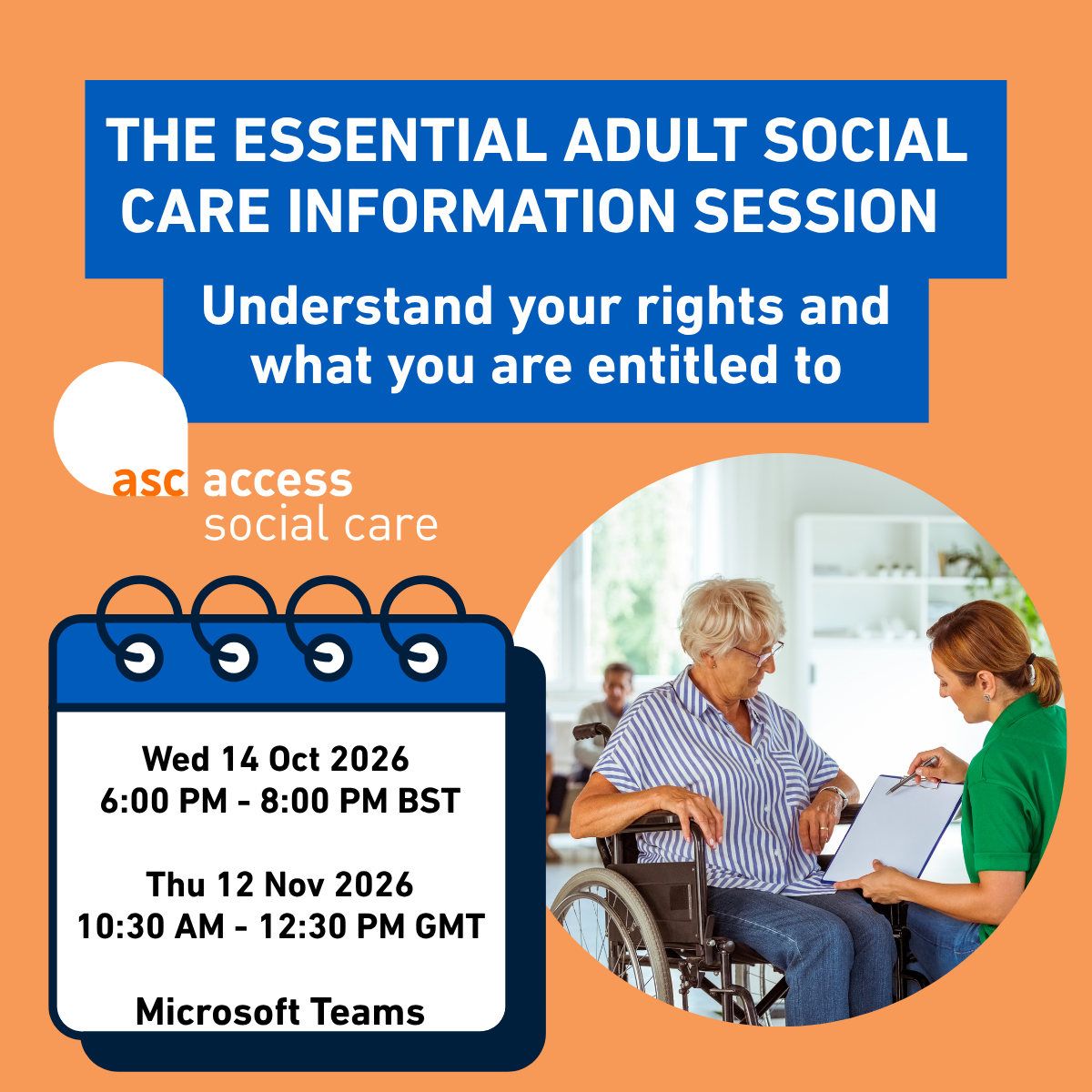 The essential adult social care information session: understand your rights and what you are entitled to 