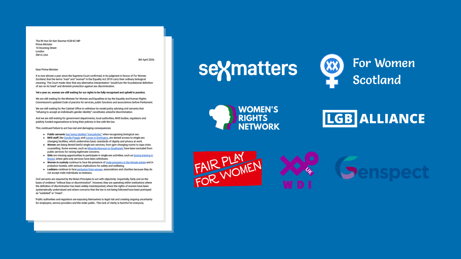 GWD Joins Cross-Party Call on Single-Sex Services Guidance