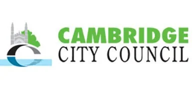 Logo of Cambridge City Council featuring stylized skyline and text "Cambridge City Council."