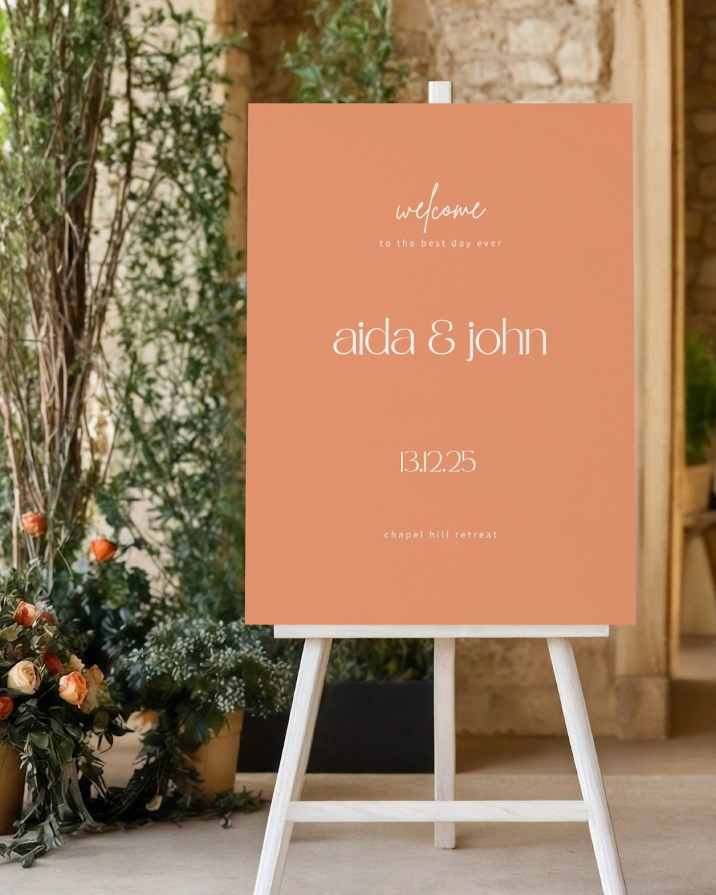 🍂✨ Welcome your guests in style ✨🍂

This Fall DIY Welcome Sign from our collection is the perfect blend of warmth and modern charm. With it's burnt orange background and sleek, contemporary text, it sets the tone for a cozy, elegant celebration.

?
