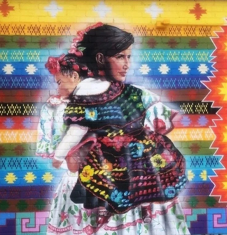 "Mother and Child" group mural 2019 located at 4040 Morrison Road