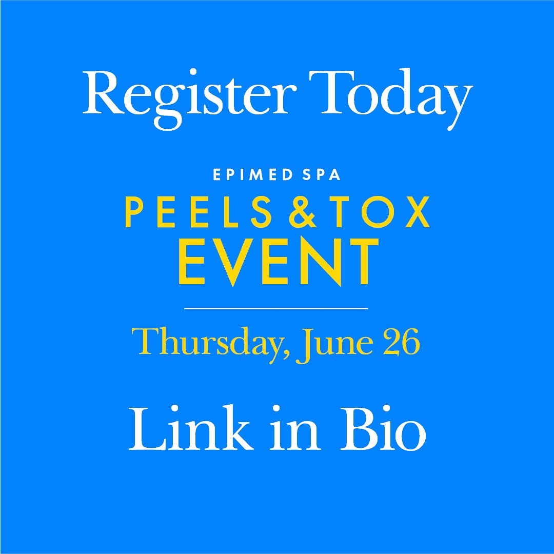 EpiMed Spa Peels &amp; Tox Event

Join us for a&nbsp;limited, one-day experience&nbsp;designed to rejuvenate, refresh, and reveal your most radiant skin. 

EpiMed Spa is opening its doors for an exclusive event featuring our most in-demand peels and 