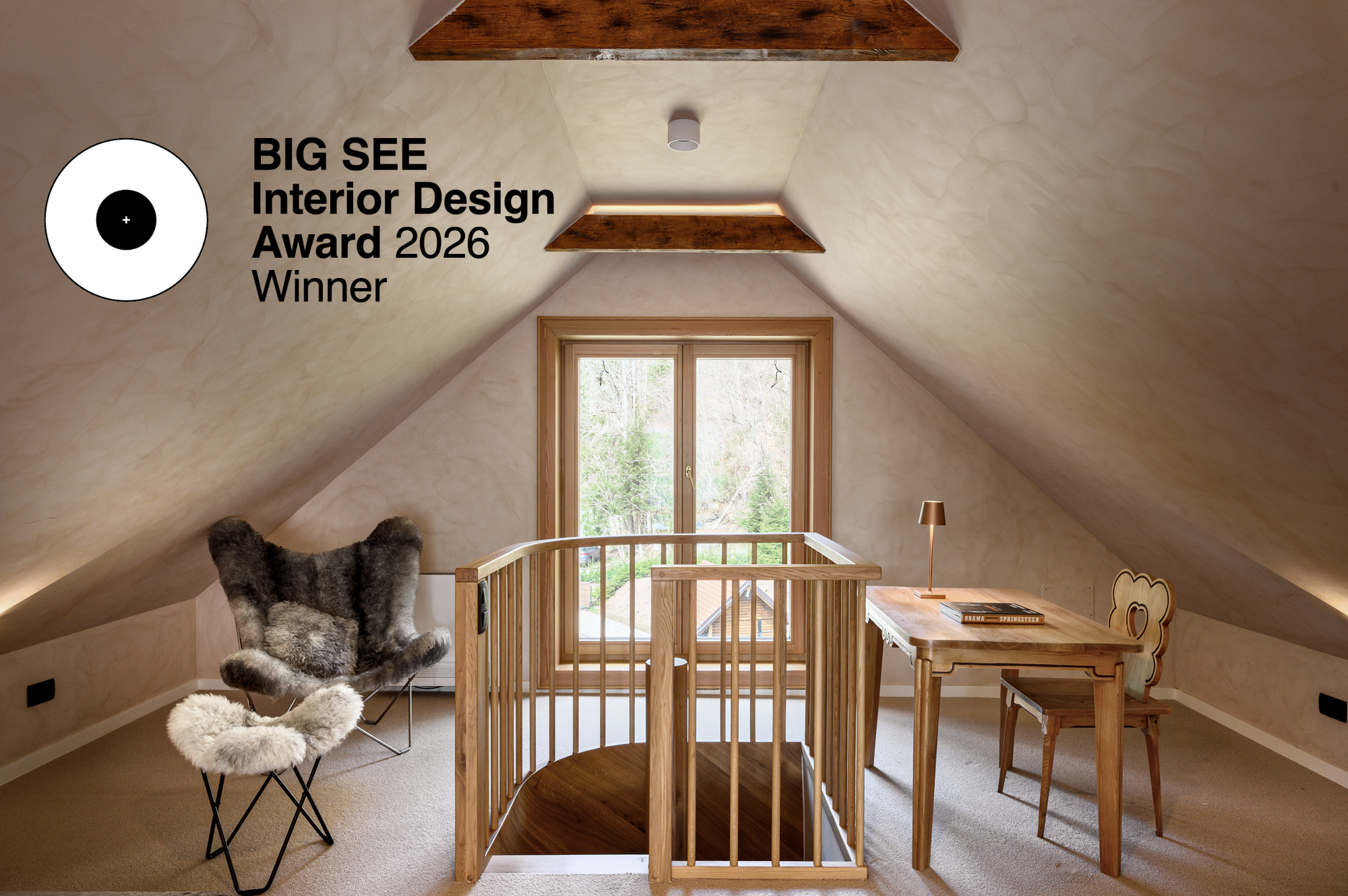 Moderna unikatna prenova podstrešja, bigsee interior award winner 2026