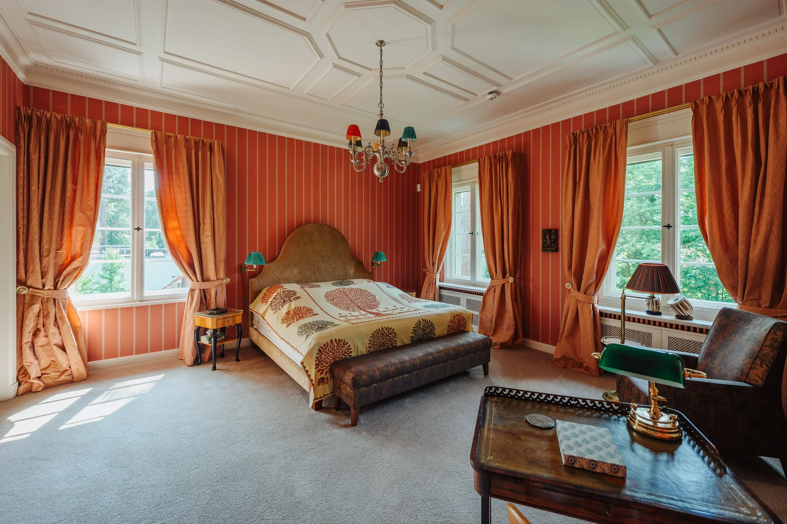 Image of one of the stunning bedrooms at the Zehelendorf Villa on Waldsee near Berlin