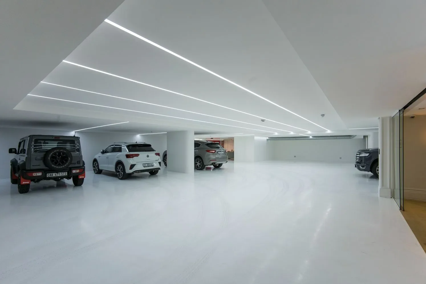 image of the 22 space parking garage at the Cape Town Penthouse Villa For Sale