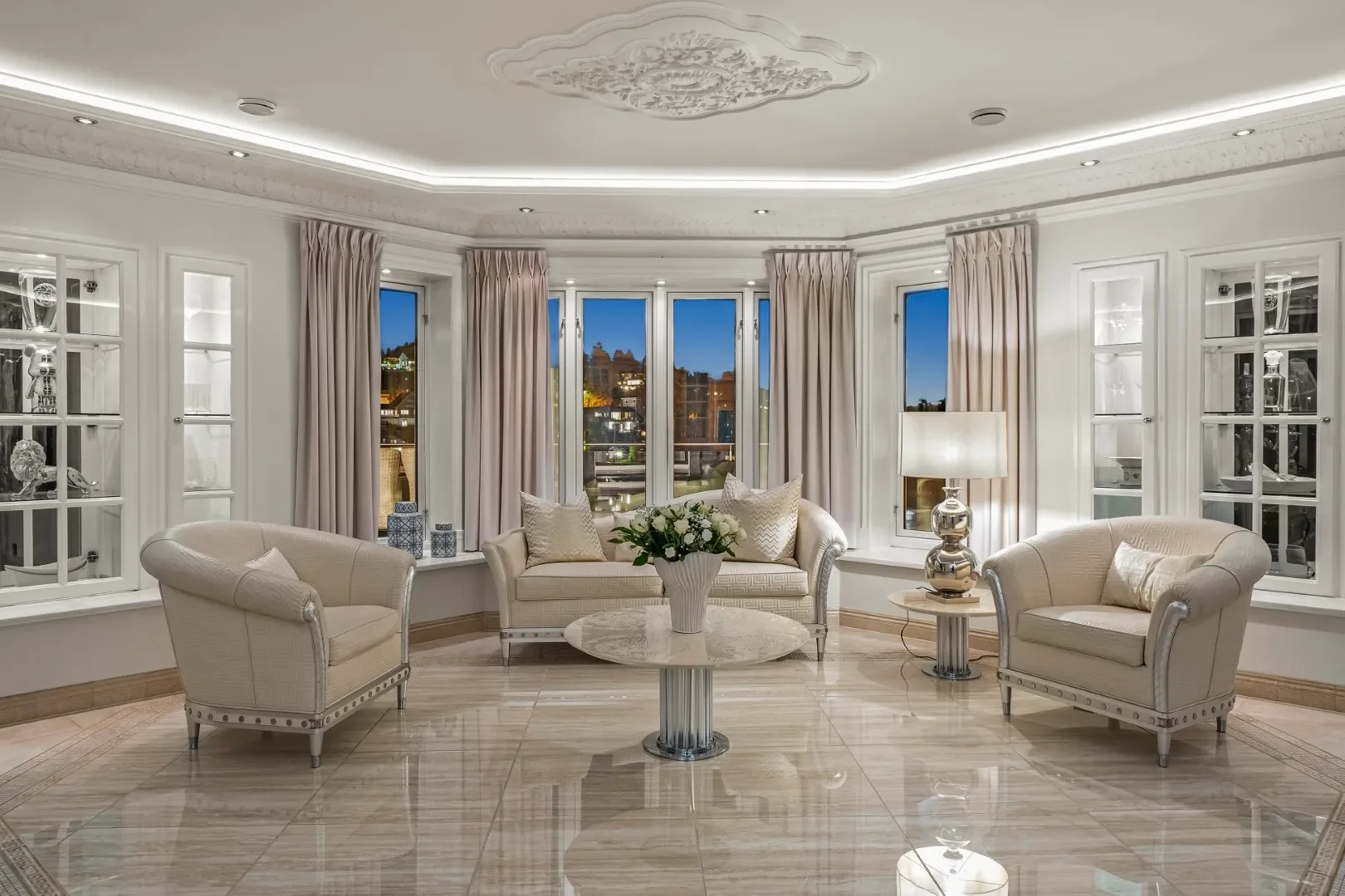 another image of the amazing lounge space at the Oslo luxury villa for sale