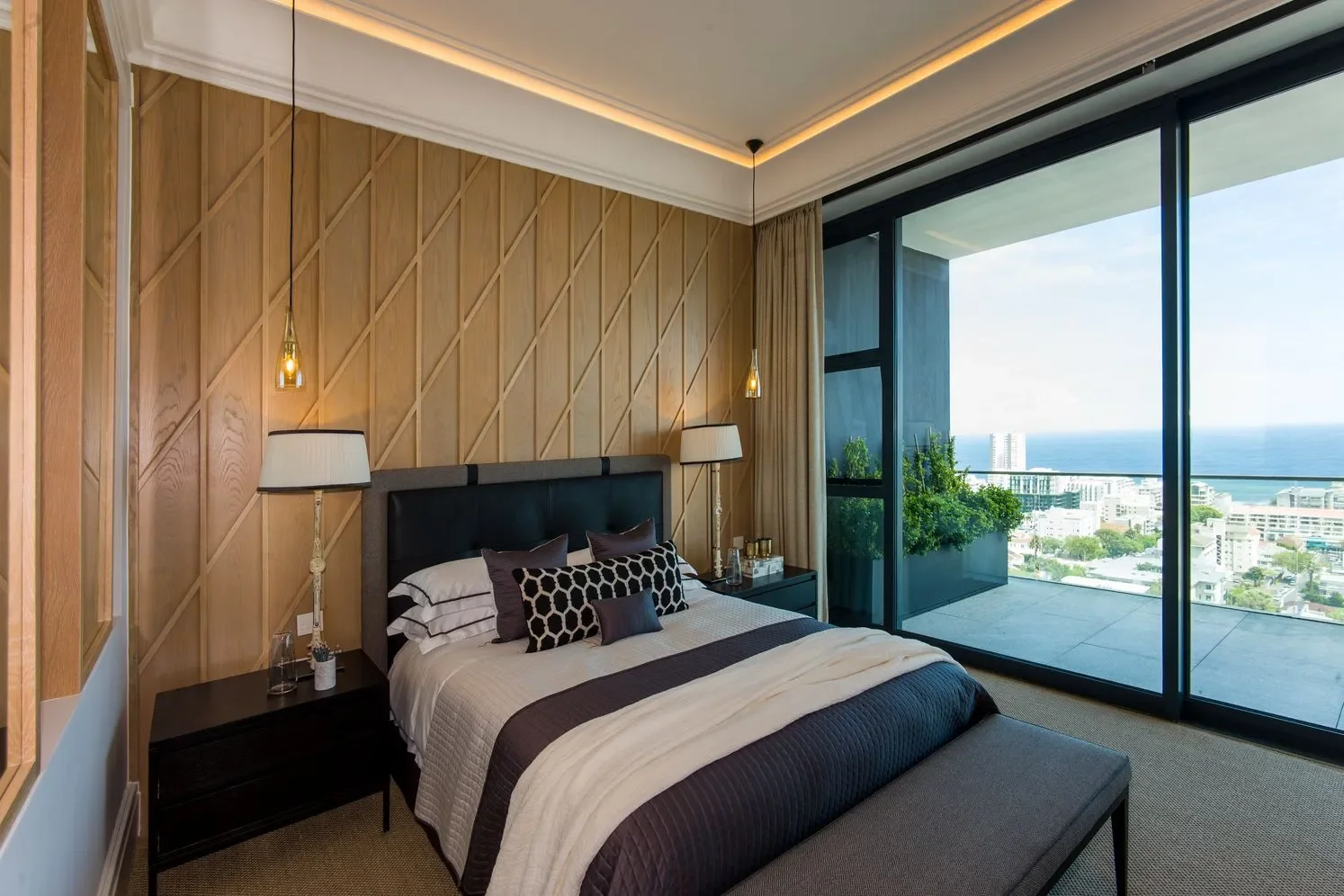 one image of a bedroom at the Cape Town Penthouse Villa For Sale
