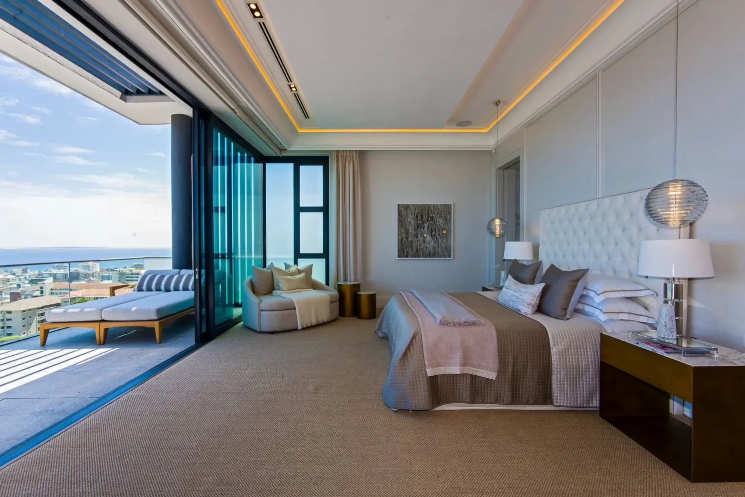 third image of a bedroom at the Cape Town Penthouse Villa For Sale