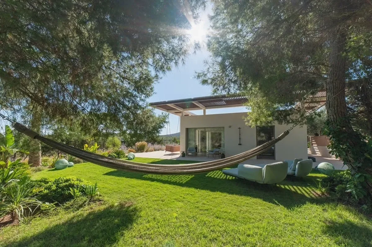 image of the serene grounds at the Cala Bassa luxury villa 