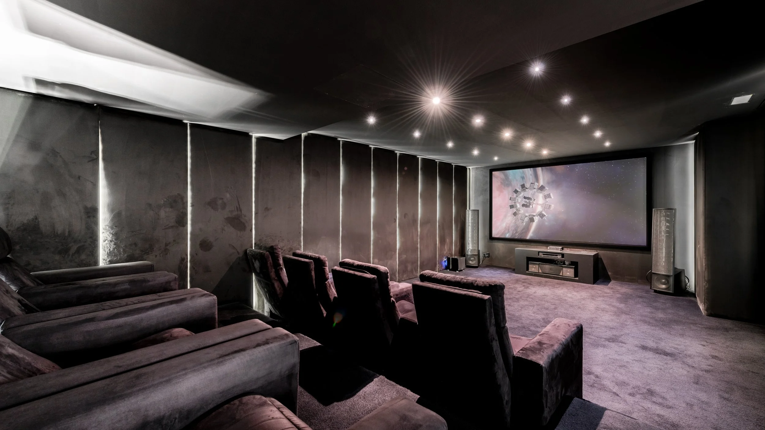 image of the amazing home cinema at Villa Sophie Marbella Club