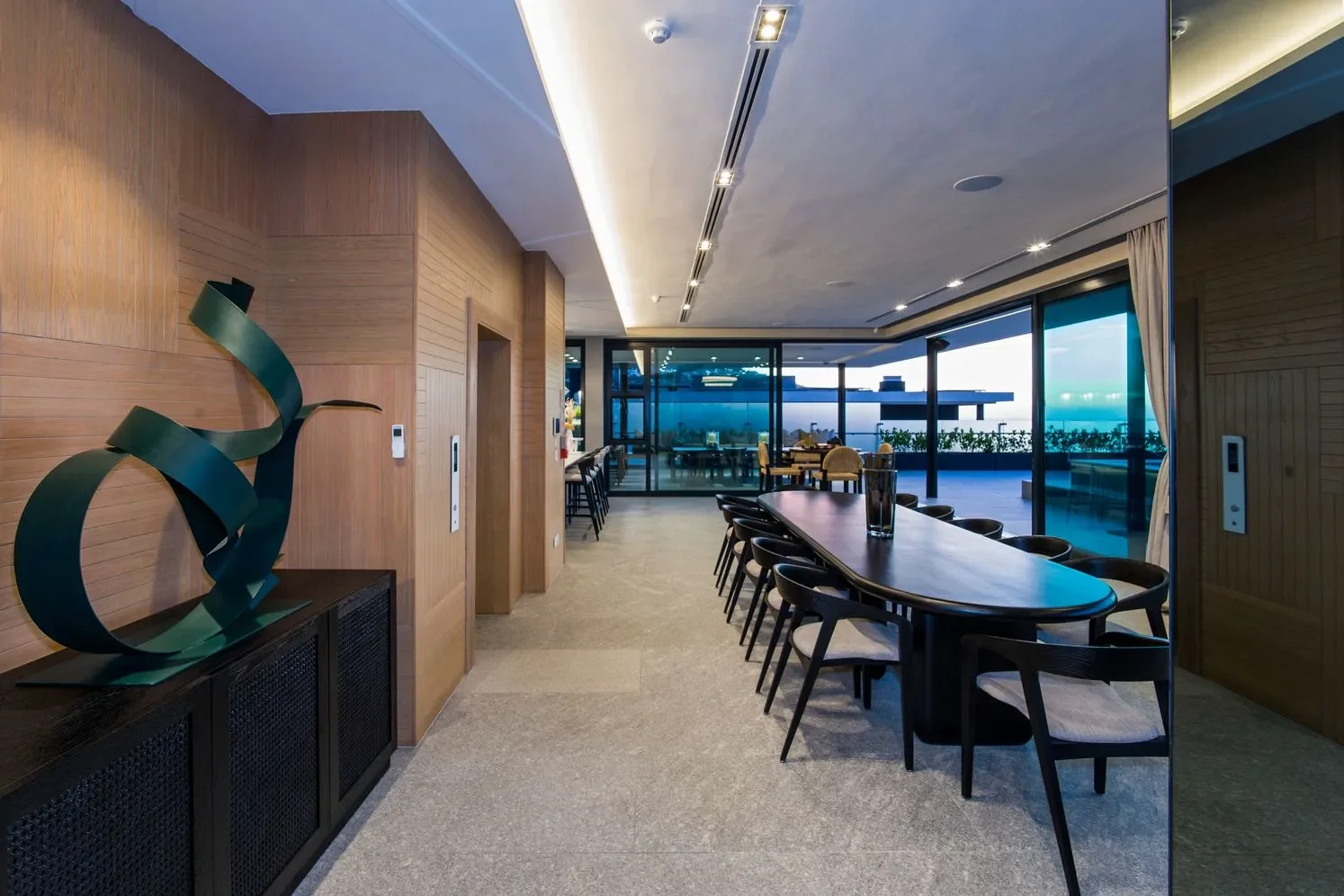 image of the large dining area at Cape Town Penthouse Villa For Sale