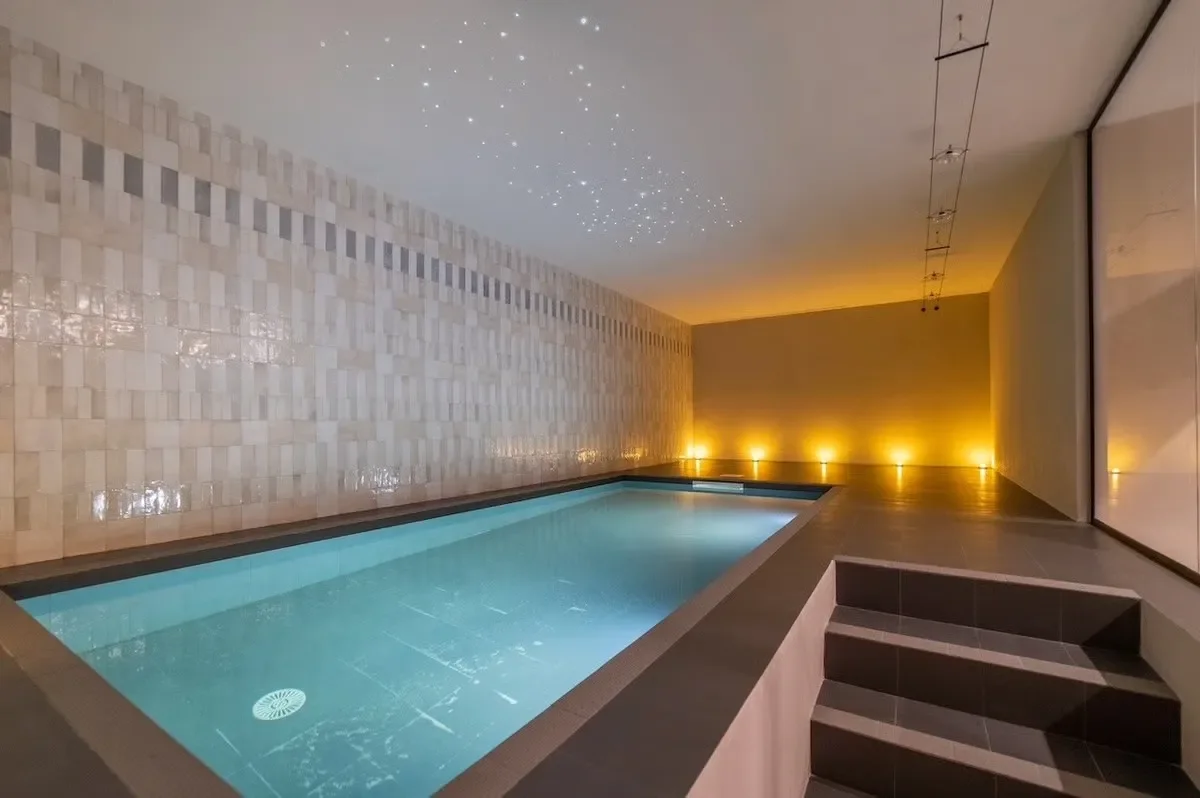image of the indoor pool at the villa in Saint Josep, Ibiza