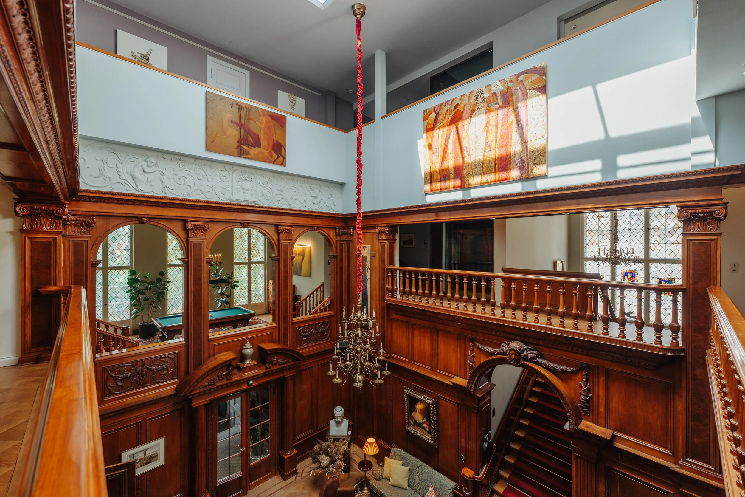 image taken from one of the grand hallways in the Zehlendorf Villa