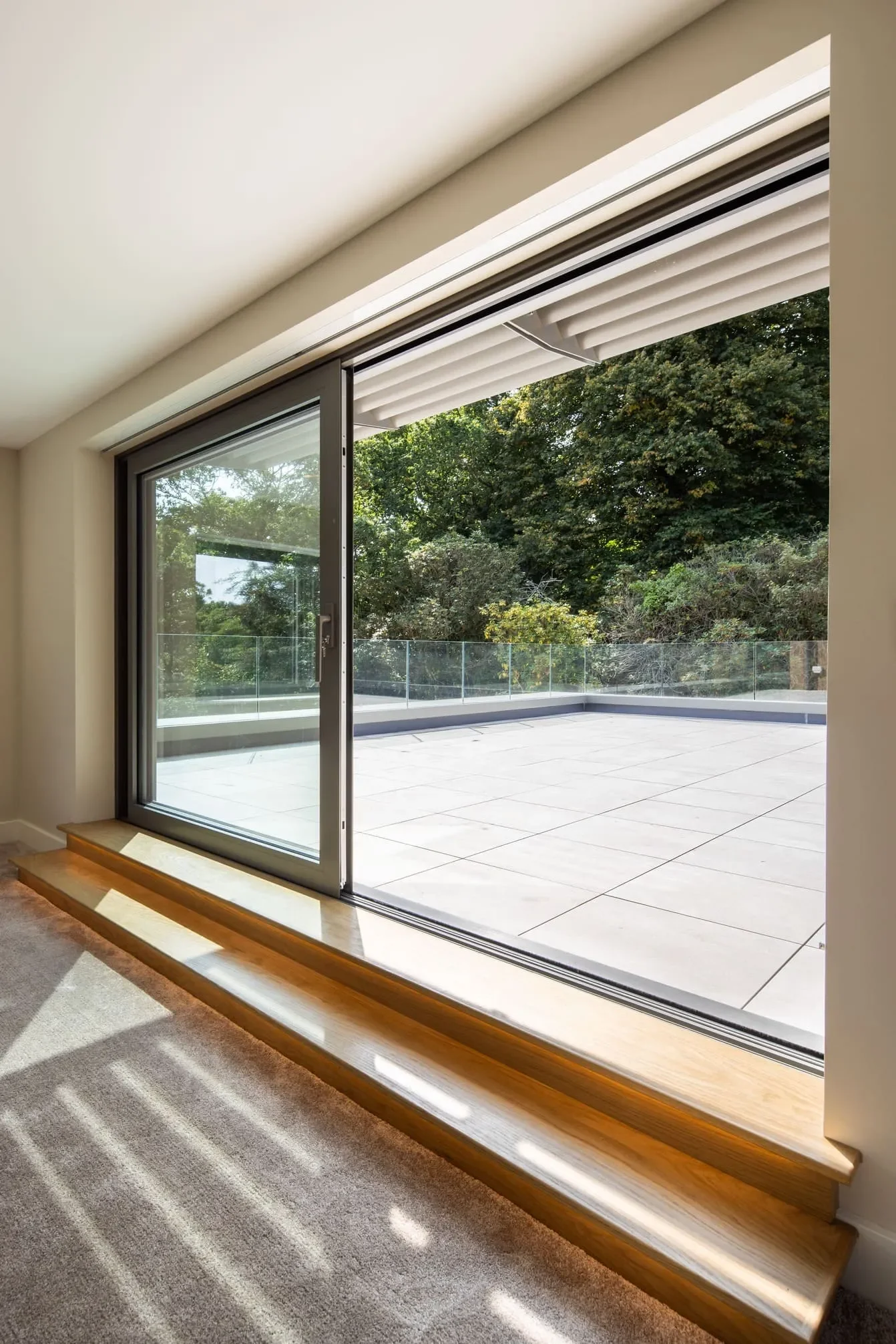 image rom the door to the rooftop terrace at the jersey villa for sale